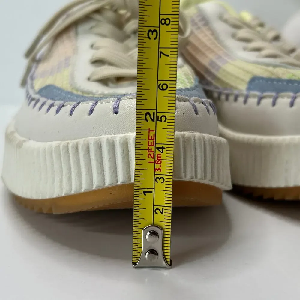 Nicole Miller Brita Platform Lace up Sneakers Multicolored Women 7.5 Light wear